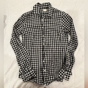 Women’s J. Crew Black Gingham Button Down Shirt
